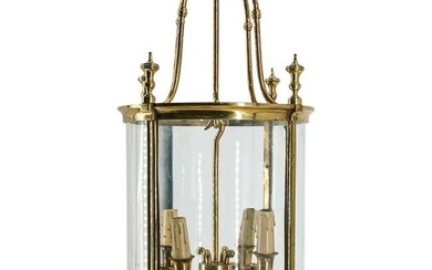 French Bronze Lantern Chandelier