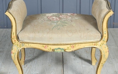 French Louis XV Style Painted Bench