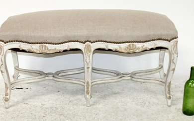French Louis XV style carved backless bench