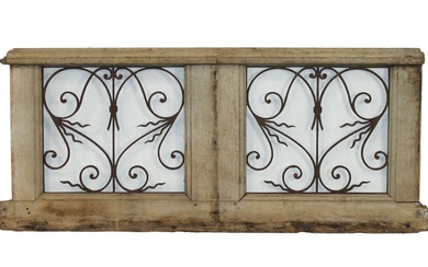French oak & iron panel