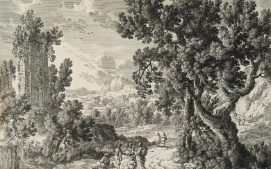 G.PERELLE (1604-1677), Ideal Italian Landscape, around