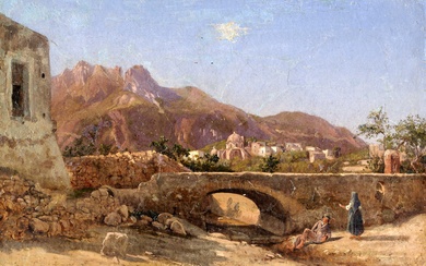 Gabriele Smargiassi (1798 - Napoli, 1882) [attribuito a], Monte S. Angelo verso Castellammare.