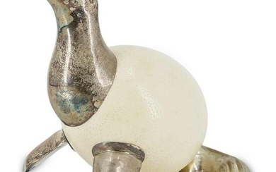 Gabriella Binazzi (Italian) Silvered Ostrich Egg Sea