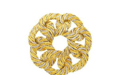 Georges L'Enfant Tricolor Gold Clip-Brooch, France
