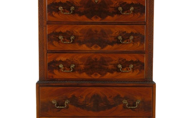 Georgian Style Carved Mahogany Chest of Drawers