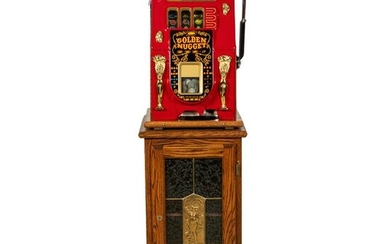 Golden Nugget Vintage 25 Cent Slot Machine & Stand