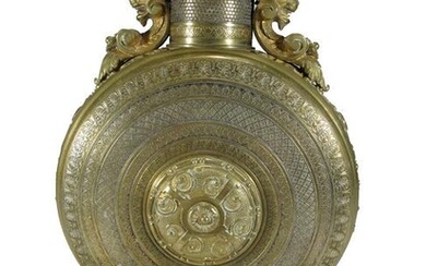 Great antique Toledo style bronze vase