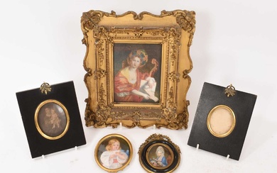 Group of portrait miniatures