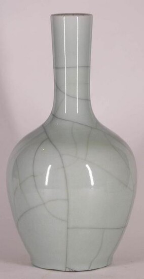 Guan Type Celadon Bottle Vase