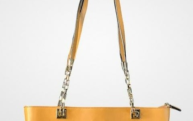 Gucci Yellow Leather Chain Shoulder Bag/ Purse