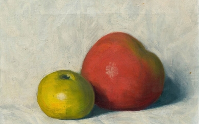 HANS EMMENEGGER(Küssnacht 1866-1940 Lucerne)Nature morte aux pommes.Huile sur toile.Signé en bas à droite : H....