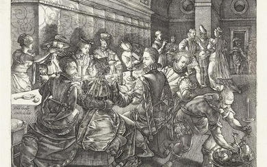 HENDRICK GOLTZIUS, The Feast of Tarquinius Collatinus.