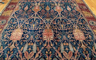 Hand Knotted Wool Carpet - 9' X 8'2" Or 108" X 98"