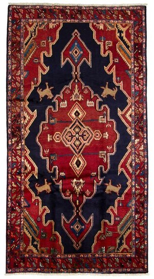 Hand-knotted Ardabil Wool Rug 5'3" x 9'10"