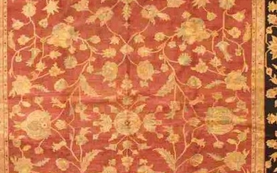 Hand-knotted Chobi Finest Orange Wool Rug 12'5" x 18'0"