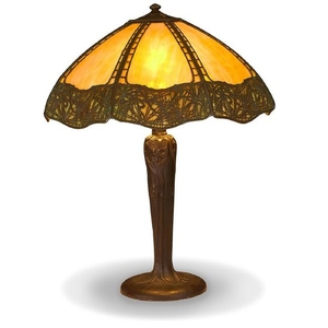 Handel Pine Needle metal overlay table lamp