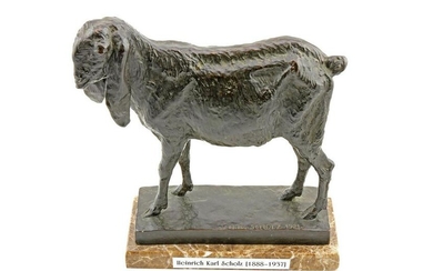 Heinrich Karl Scholz (1888-1937) Bronze of a Lamb