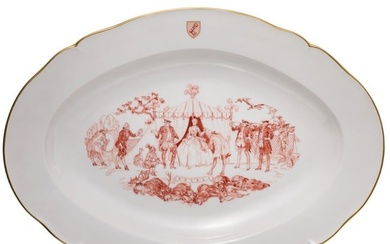 Hermann Göring - an extremely rare and large KPM platter "HALALI" from his hunting service