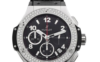 Hublot Big Bang 41 mm 341.SX.130.RX.114 - Big Bang Steel Diamonds Automatic Black Dial Men's Watch