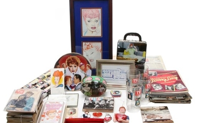 "I Love Lucy" Tin Boxes, Wrapping Paper, TV Guides, Collector's Plate and More