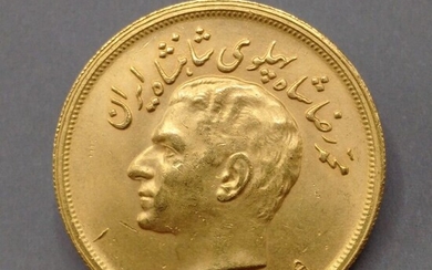IRAN - 5 pahlavi or- Reza Shah Pahlavi 1339-1353 (1960-1974) Poids : 40,6799 g -...