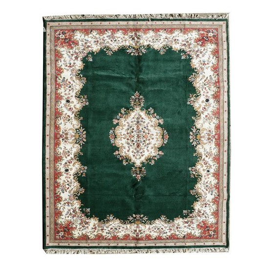 Indian Kerman Style Wool Carpet.
