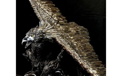 "Intensity" Eagle Sculpture By Jean Claude Vanderfield