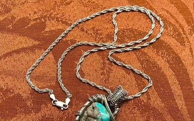 Italian Artisan Blue Turquoise & Sterling Silver