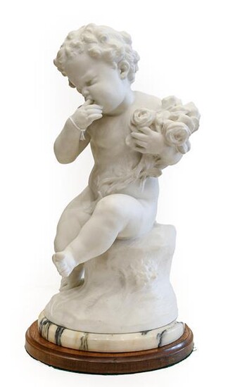 Italian School (late 19th/early 20th century): A White Marble Figure...