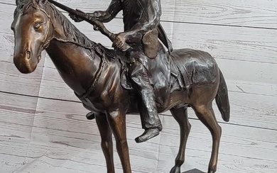 James Fraser PEACE Native American Indian on Horseback Bronze Sculpture Western