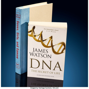 James Watson Signed Books DNA: The Secret of...