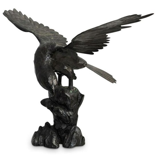 Japanese Eagle Bronze Statue