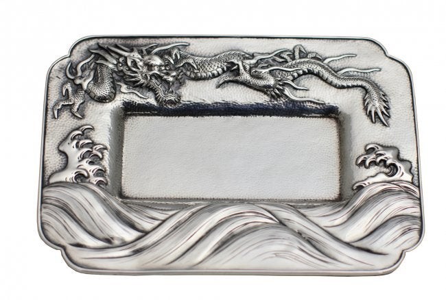 Japanese Sterling Silver Pan Tray
