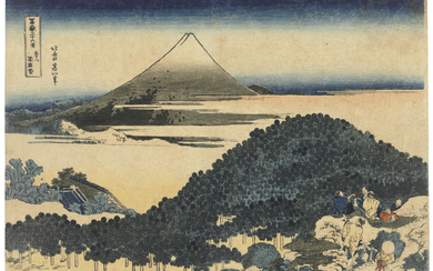 KATSUSHIKA HOKUSAI (1760-1849), Cushion-pine at Aoyama (Aoyama enza no matsu)