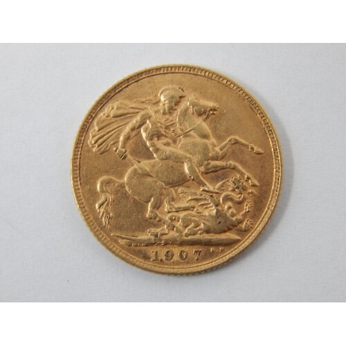 KEVII Full Gold Sovereign 1907