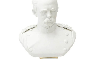 KPM Berlin Miniature Porcelain Bust Otto Von Bismarck circa 1860
