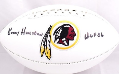 Kenny Houston Autographed Washington Logo Football w/HOF- Prova *Black