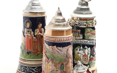 King Berlin Wall Collectors Stein with Other German Musical and Beer Steins