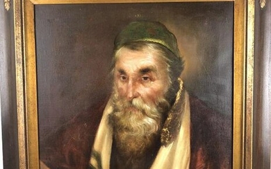 Kurtis (French B.1905) Portrait of Rabbi Oil on canvas