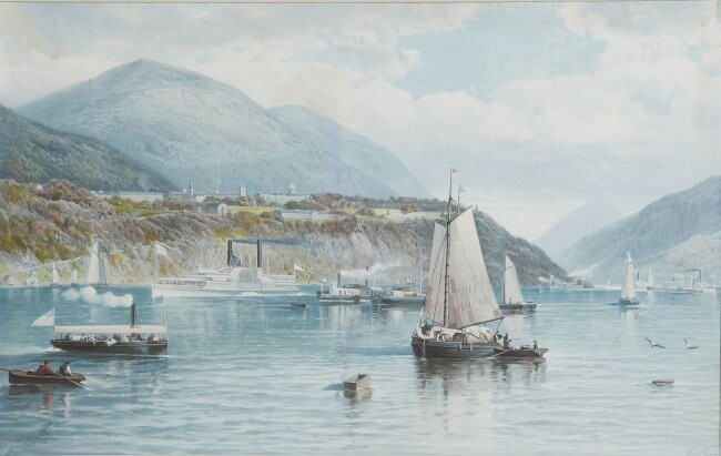 LARGE ANDREW MELROSE WEST POINT LITHOGRAPH