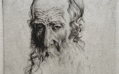 LIONEL REISS (1894-1998, NY) Etching Of A Rabbi