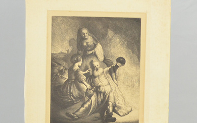 LOT WITH HIS DAUGHTERS, AFTER JAN GEORG VAN VLIET, (1631), HELIOGRAVURE, MID-19TH CENTURY.