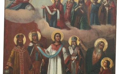 Large 19th C. Exhibited Russian Icon