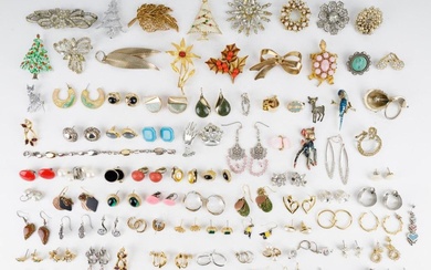 Large Collection of Vintage Brooches & Earrings