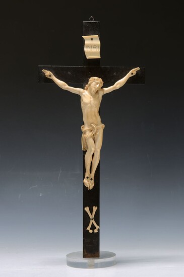 Large crucifix, Southern Germany, around 1760,finely carved large...
