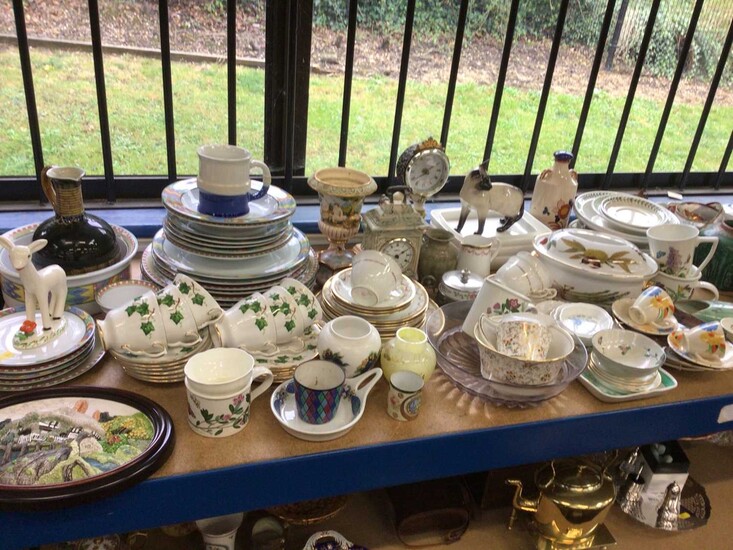 Large quantity of ceramics including Worcester, Portmeirion, tea and dinner wares etc