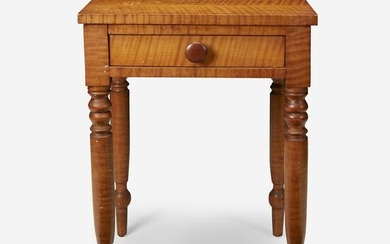 Late Federal figured maple work stand, early 19th