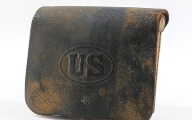 Leather Cartridge Pouch - U.S. Civil War