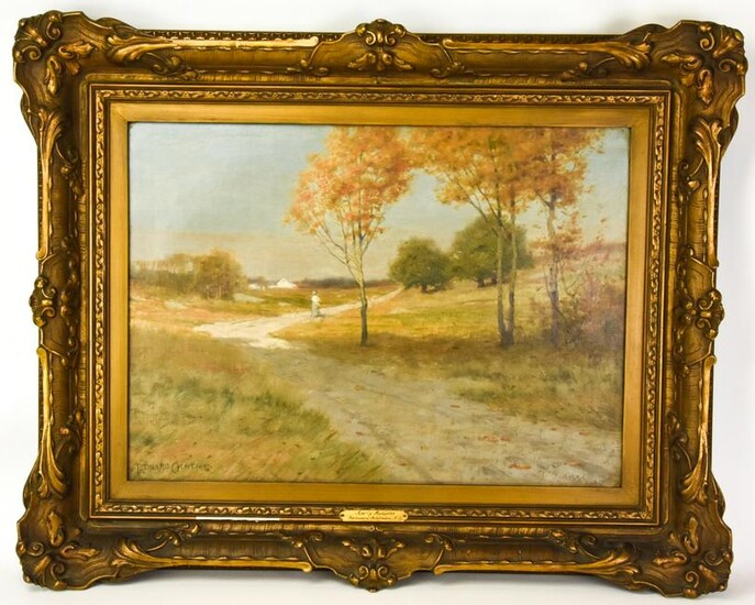 Leonard Ochtman Framed Oil Painting "Early Autumn"
