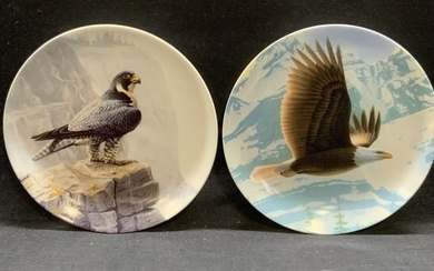 Lot 2 Knowles China Bald Eagle Plate, More